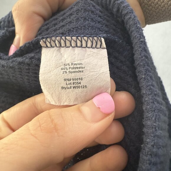 Straight Down Pants Womens Large Waffle Knit Lounge Made in USA Pockets - Picture 9 of 11